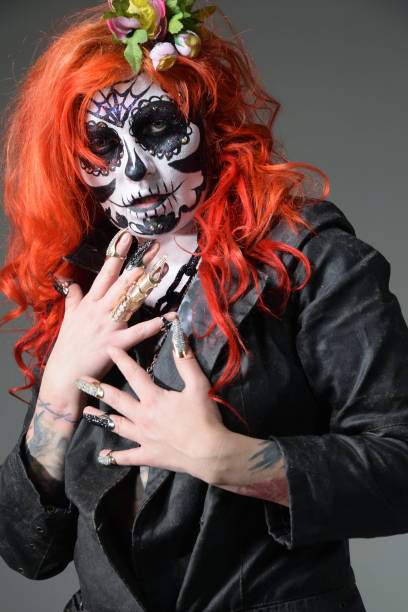 istock Santa Muerte Halloween makeup 1284582115