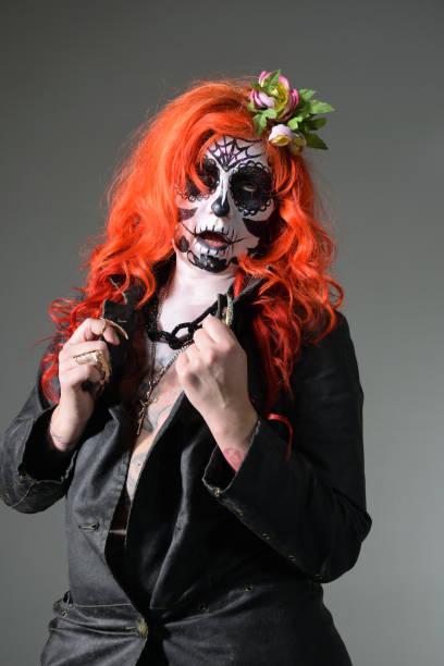 istock Santa Muerte Halloween makeup 1284582304