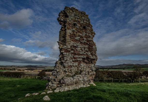 istock Old Stone Wall Ruin & Autumn Sky. 1284583347