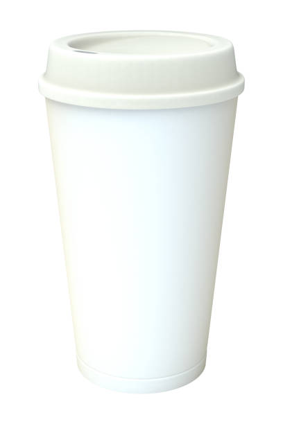istock Blank white takeaway coffee cup with silicone cover isolated on white background 1284584373