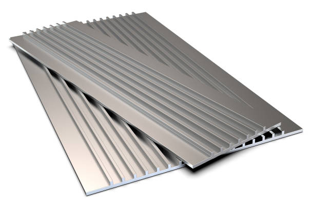 istock Extruded aluminum profile for enclosures 1284584666