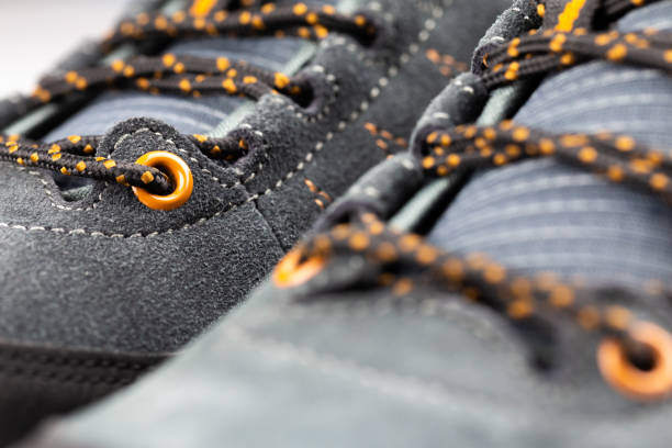 istock Details of hiking shoes. 1284585542