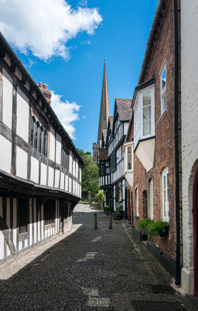 istock Church Lane in Ledbury, Hereforedshire, UK 1284591427