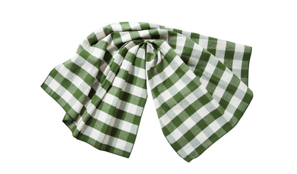 istock Kitchen towel, napkin isolated. Top view mockup 1284592172