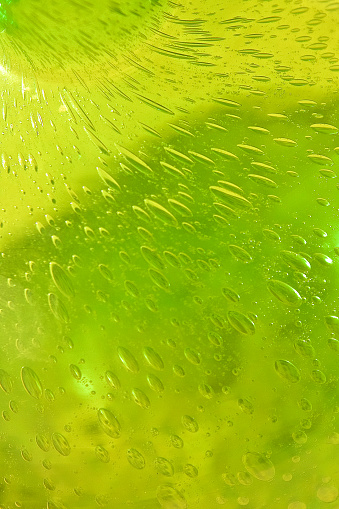 Lime Green, yellow pantone Bubbling Wallpaper Background