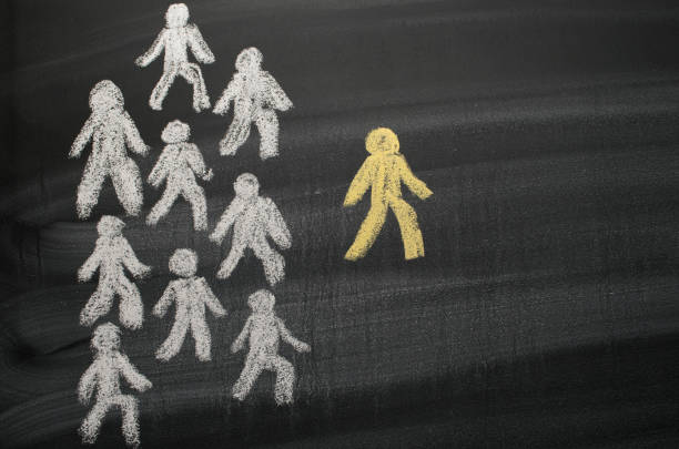 istock One person outstanding from the others, recruitment process 1284596005