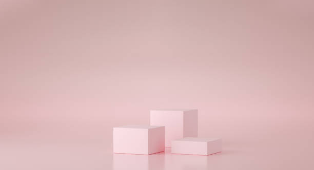 istock Mock up geometric shape podium for product design, 3d rendering 1284596902