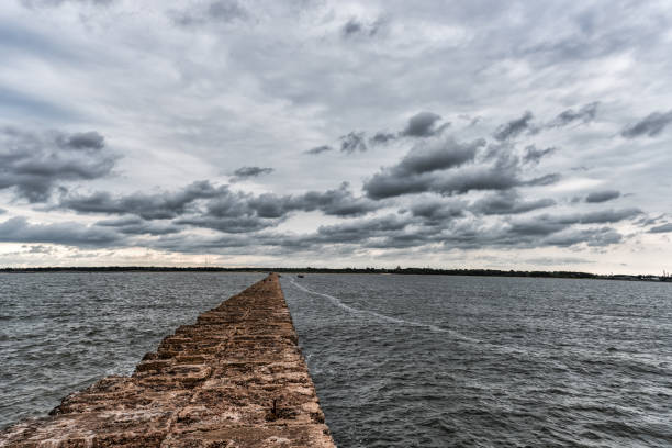Breakwater in Baltic Sea, Latvia. Liepaja