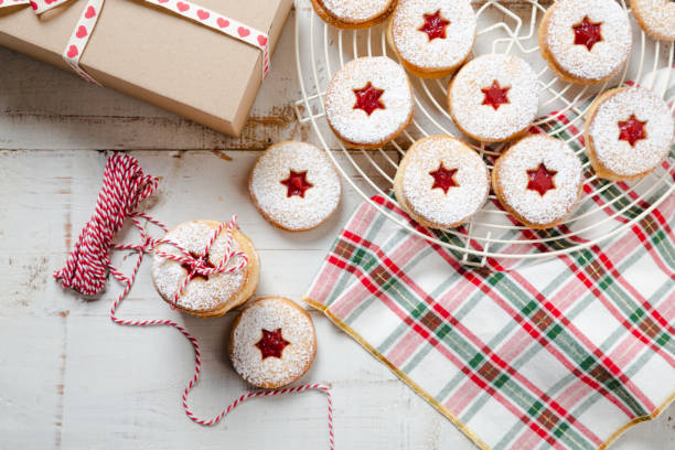 istock Linzer Christmas cookies to make a present 1284602888