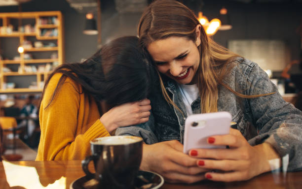 istock Smiling over funny posts on social media 1284604176