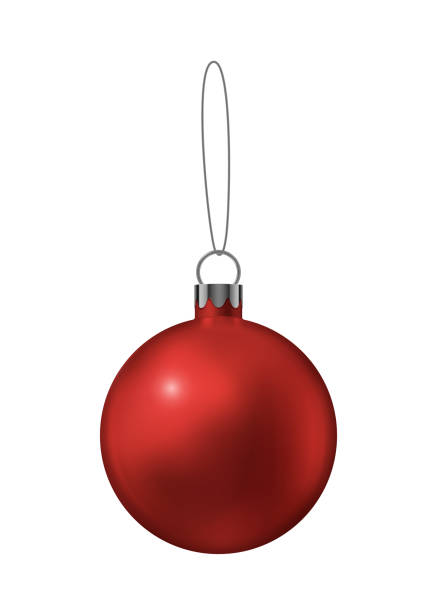 istock Red Christmas ball. New Year, Xmas decoration 1284604799