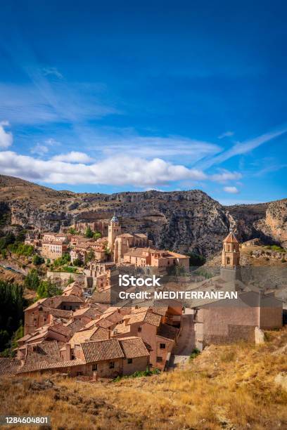 Albarracin Village Skyline In Teruel Aragon Of Spain Stock Photo - Download Image Now