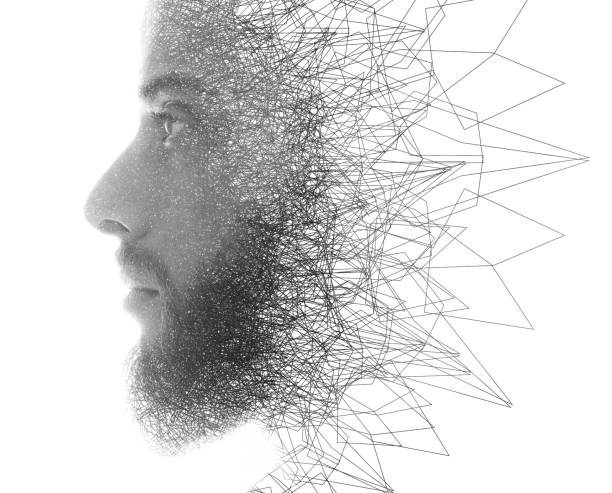 istock Portrait combined with a digital illustration 1284605221
