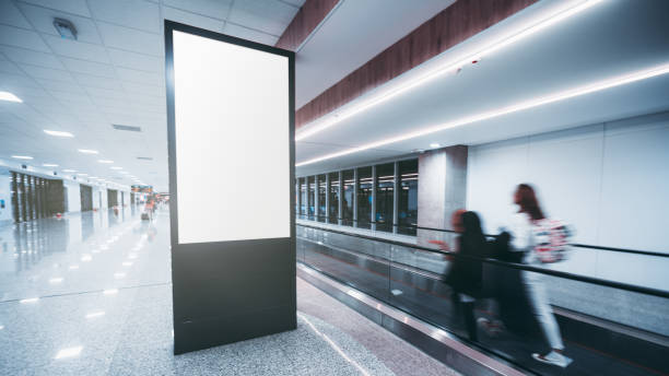 istock Vertical poster mockup in an airport 1284607114
