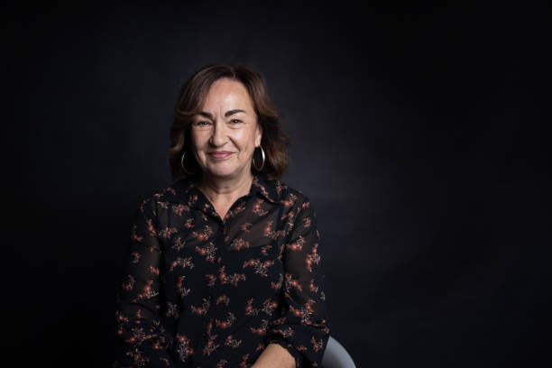 istock Senior woman studio portrait 1284610027