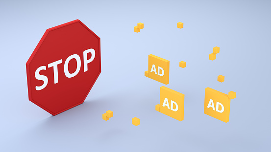 stop advertising concept
