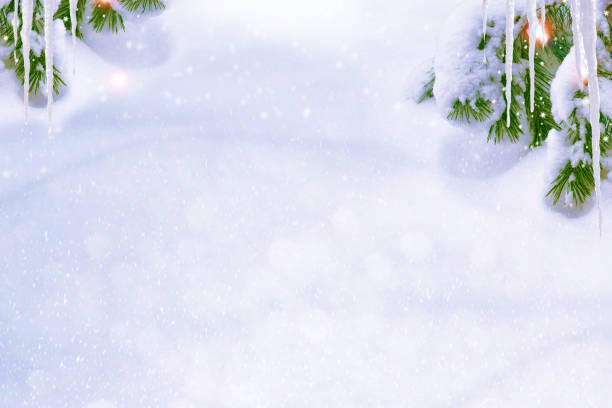 istock winter forest with snow covered trees. outdoor 1284617026