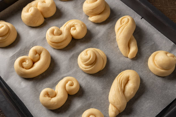 istock Preparation of jidase - Czech sweet Easter pastry 1284618023