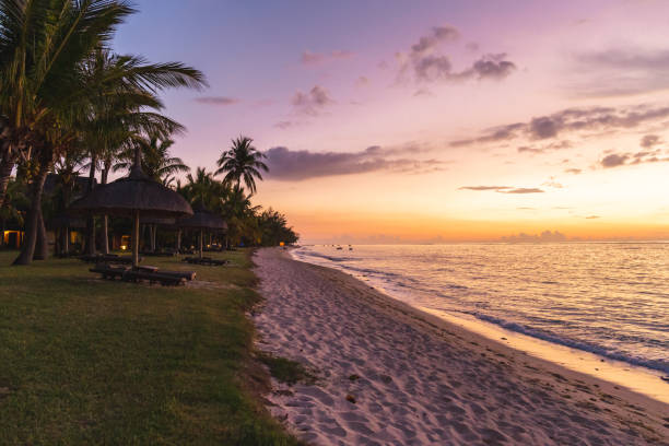 istock The beach in Le Morne Brabant at sunset, Mauritius, Africa 1284618925