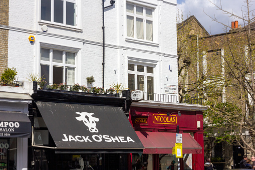 Jack O'Shea Butchers in Primrose Hill, London. This was an independent butcher shop in Primrose Hill which was taken over by new owners in 2016 and is now called Primrose Hill Butchers