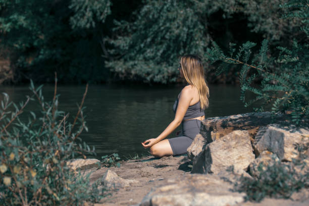 istock Yoga by the river 1284621951