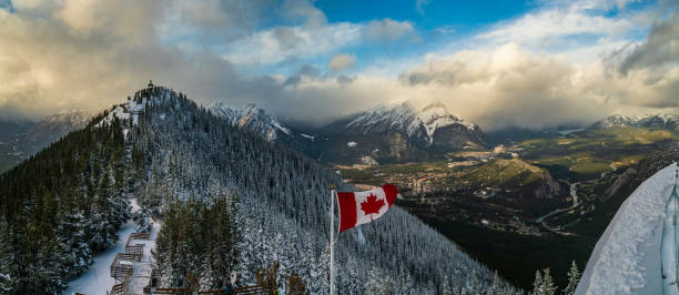 istock Mountain Landscape - Rocky Mountains from atop Sulphur Mountain 1284624662