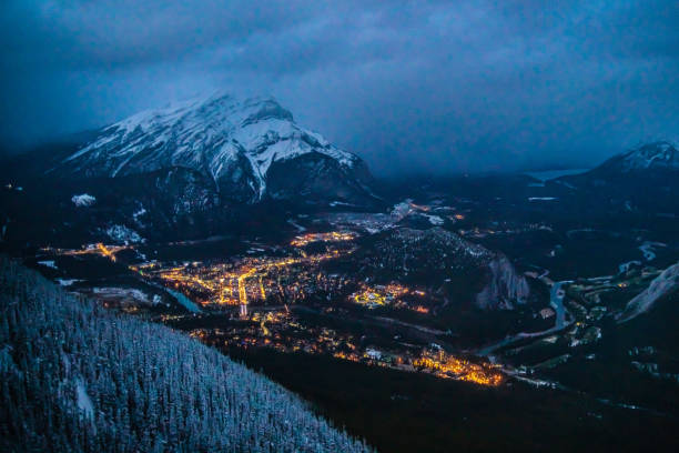 istock Mountain Landscape - Overlooking Banff, Alberta, Canada from atop Sulphur Mountain 1284627907