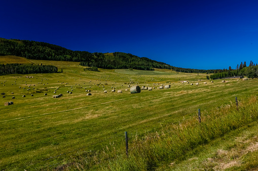 Hay Bales on a ranch in Montana