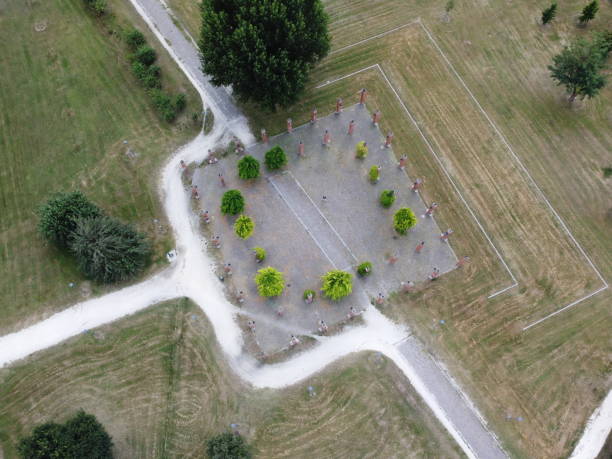 istock Aerial view of a park over Milan 1284630026