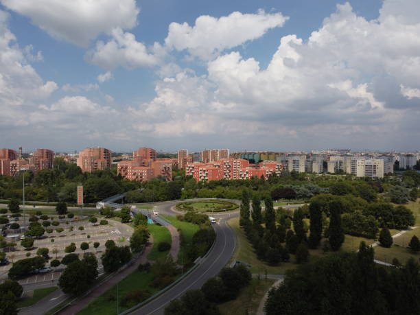 istock Aerial view of a park over Milan 1284630062