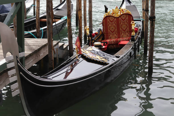 istock gondola without gondolier in Venice in autumn during quarantine 1284631026