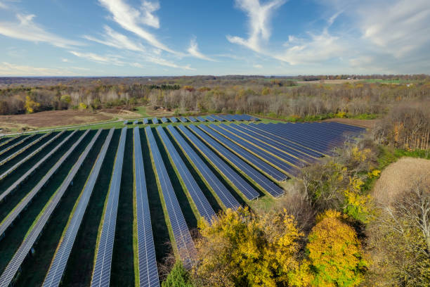 Solar Farm stock photo
