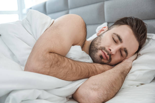 istock Bachelor man daily routine single lifestyle morning concept sleep close-up 1284635848
