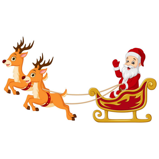 Ilustración de Dibujos Animados Santa Claus Monta En Trineo Con Renos y más Vectores Libres de Derechos de Reno navideño - iStock Ilustración de Dibujos Animados Santa Claus Monta En Trineo Con Renos y más Vectores Libres de Derechos de Reno navideño - iStock