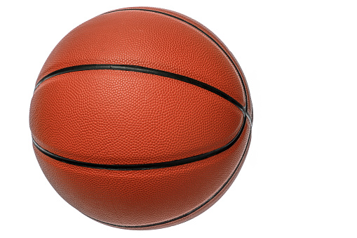 Closeup Basketball isolated on white background. Sport Concept.