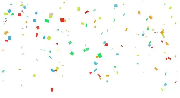 Vector illustration of Colorful confetti background graphic material