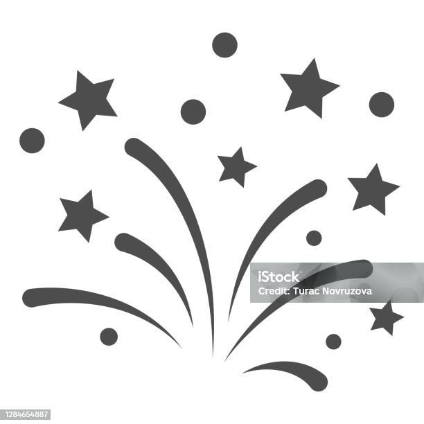 New Year Fireworks Line Icon New Year Concept Festive Salute Sign On White Background Celebratory Fireworks Icon In Outline Style For Mobile And Web Design Vector Graphics Stock Illustration - Download Image Now