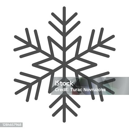 istock Snowflake solid icon, New Year concept, frozen winter flake symbol on white background, Snowflake icon in glyph style for mobile concept and web design. Vector graphics. 1284657968