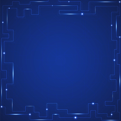 Tech Background Frame Banner Technology Banner Line Frame Light Glow Design Stock Illustration ...