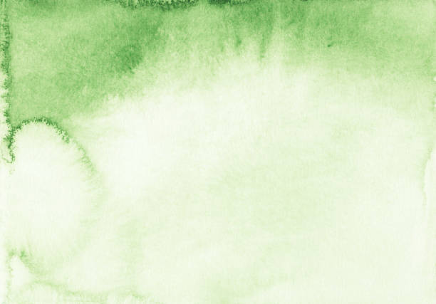 istock Watercolor light green and white gradient background texture. Aquarelle liquid abstract backdrop. Hand painted 1284662005