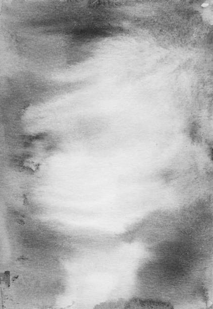 istock Watercolor black and white liquid background with space for text. Aquarelle abstract monochrome backdrop. 1284662051