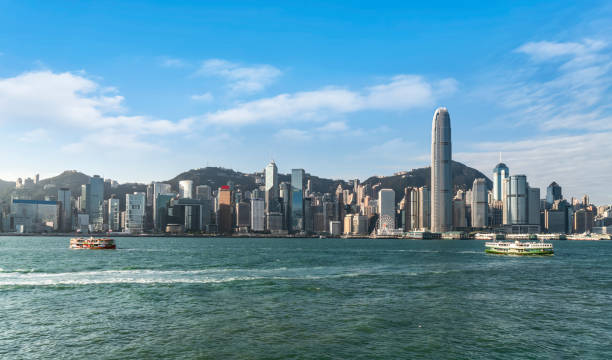 istock Hong Kong coastline architectural landscape skyline panorama 1284664292