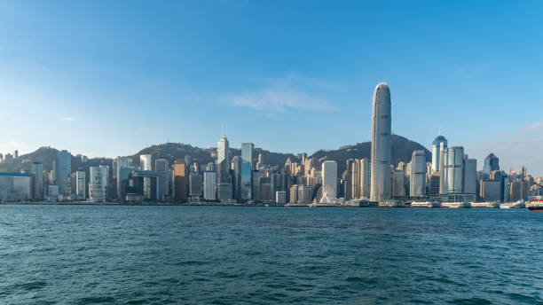 istock Hong Kong coastline architectural landscape skyline panorama 1284664544