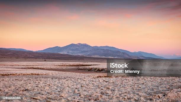 Furnace Creek Death Valley National Park Sunset Panorama Usa Stock Photo - Download Image Now