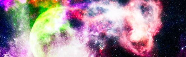 istock Fiery explosion in space. Abstract illustration of universe. Elements of this image furnished by NASA 1284673443