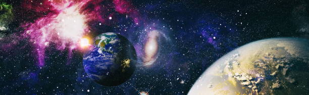 istock Dreamscape galaxy. Space background with red nebula and stars. Elements of this image furnished by NASA. 1284673839