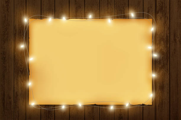 istock Vintage sheet of paper on a wooden surface 1284674525
