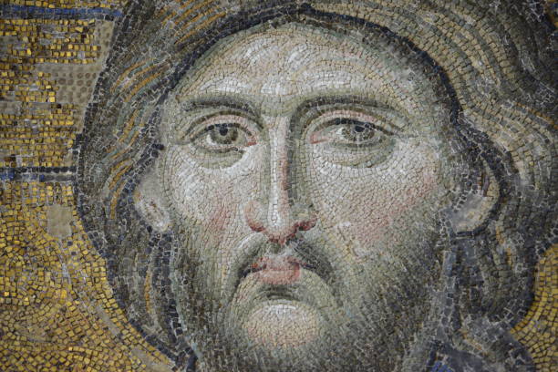 cristo mosaico da hagia sophia a istanbul turchia - pantocratore foto e immagini stock