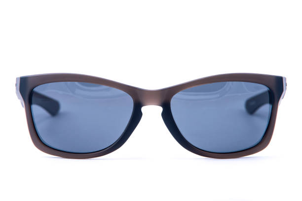 istock Fashion sunglasses black frames on white background. 1284676824