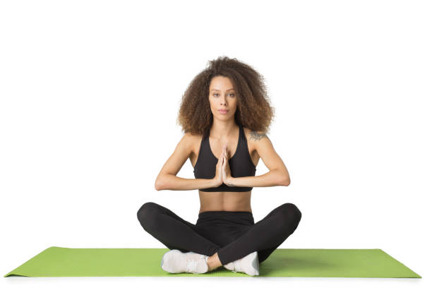 istock Young Woman Doing Yoga Meditation Exercise 1284678807